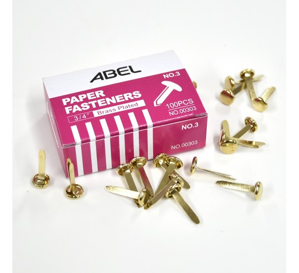ABEL Paper Fastener Round Head 3/4"(1.8cm)